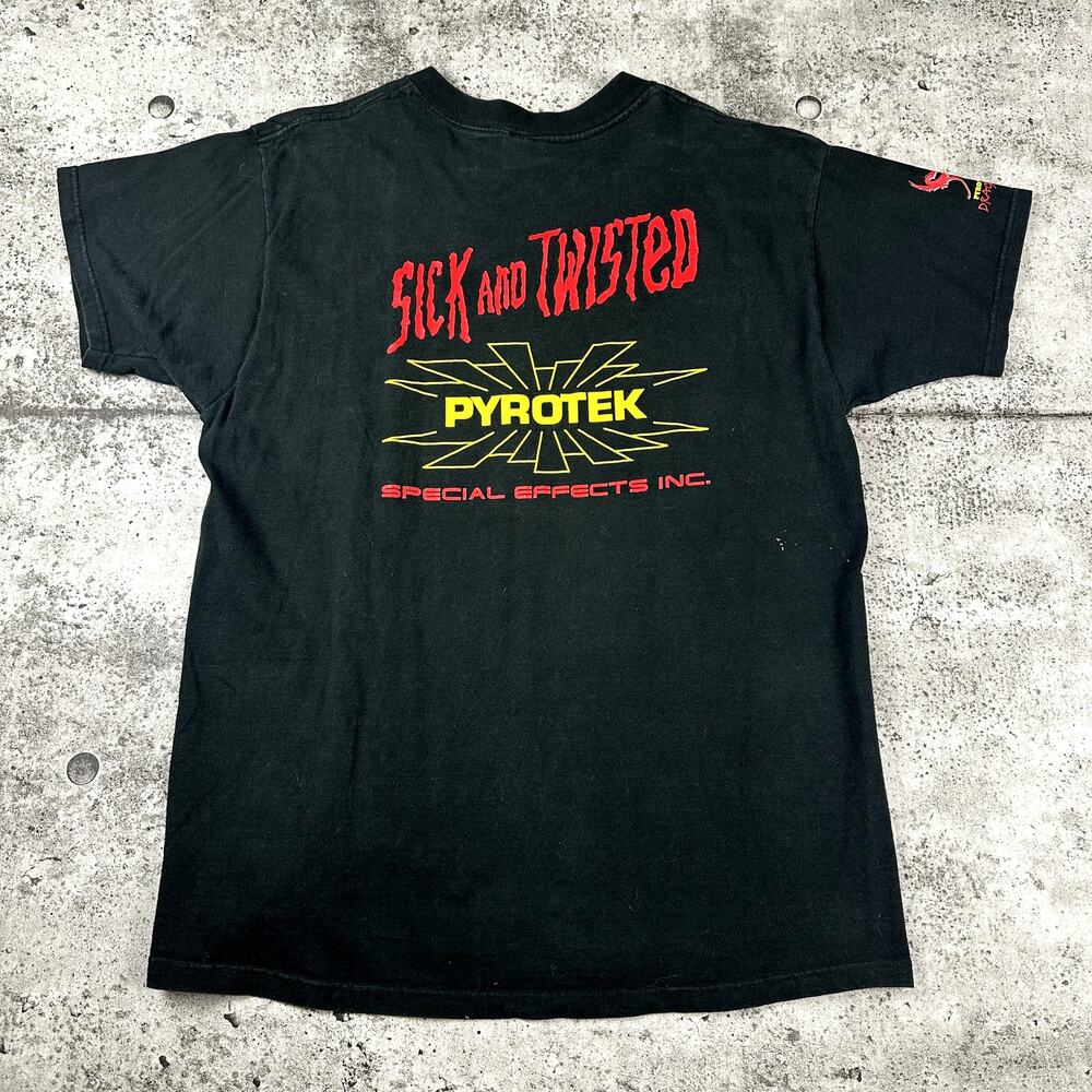 Korn Sick and Twisted Tour Shirt For Pyrotechnics Team Size XL